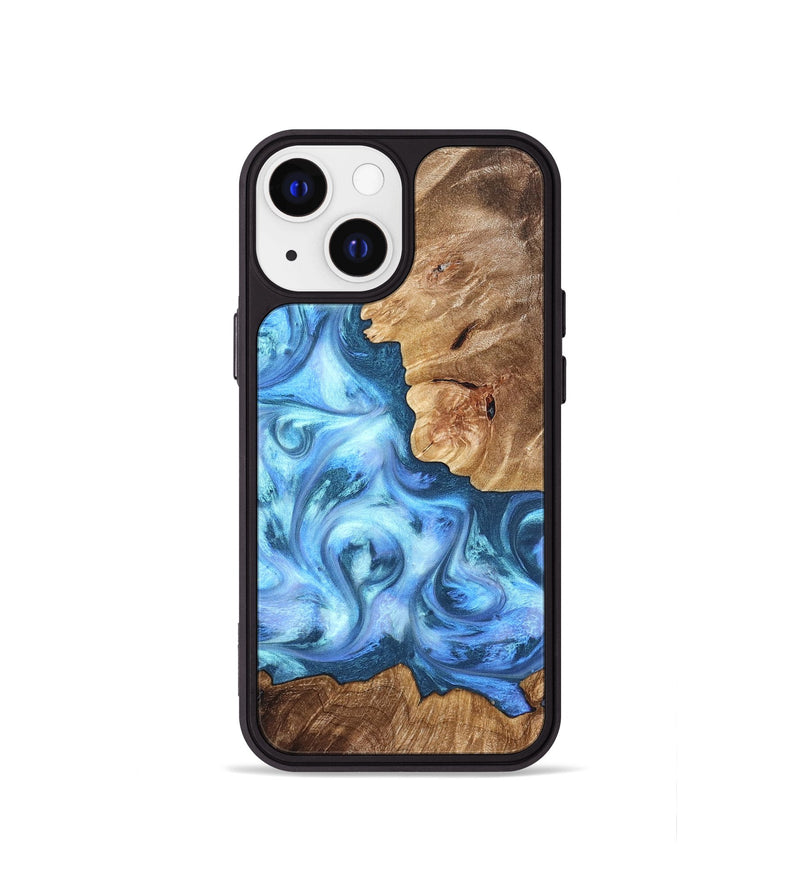iPhone 13 mini Wood Phone Case - Kiarra (Blue, 821207)