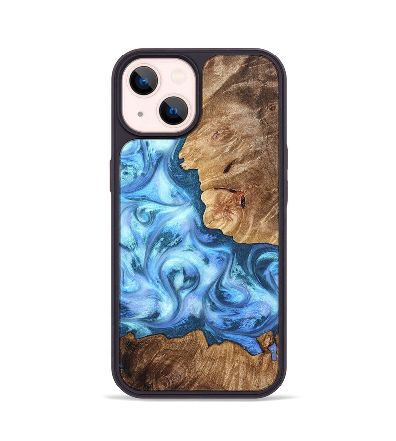 iPhone 14 Wood Phone Case - Kiarra (Blue, 821207)
