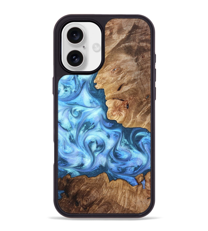 iPhone 16 Plus Wood Phone Case - Kiarra (Blue, 821207)