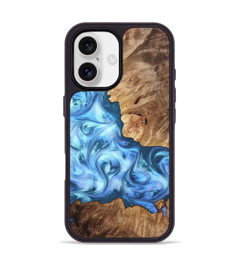 iPhone 17 Wood Phone Case - Kiarra (Blue, 821207)