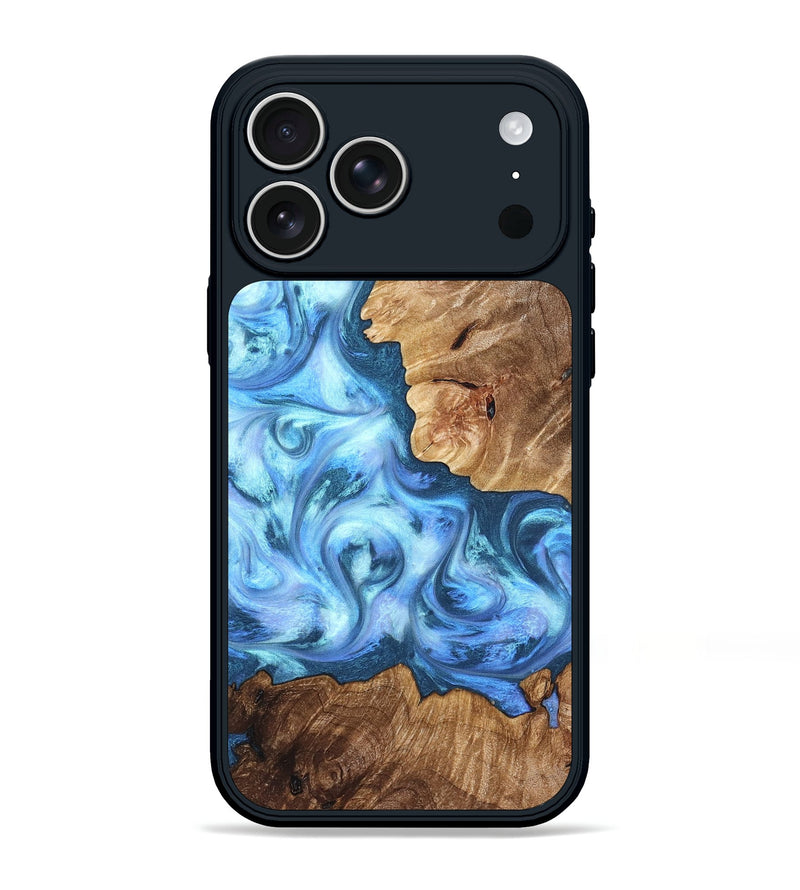 iPhone 17 Pro Max Wood Phone Case - Kiarra (Blue, 821207)