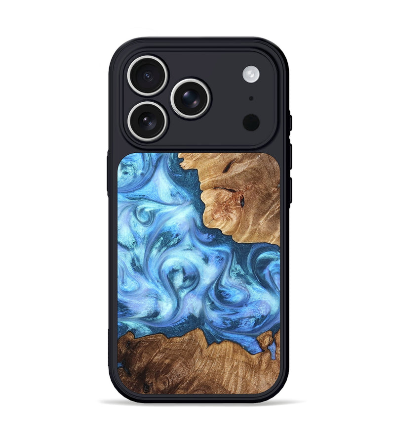 iPhone 17 Pro Wood Phone Case - Kiarra (Blue, 821207)