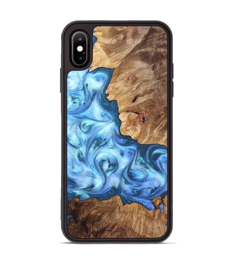 iPhone Xs Max Wood Phone Case - Kiarra (Blue, 821207)