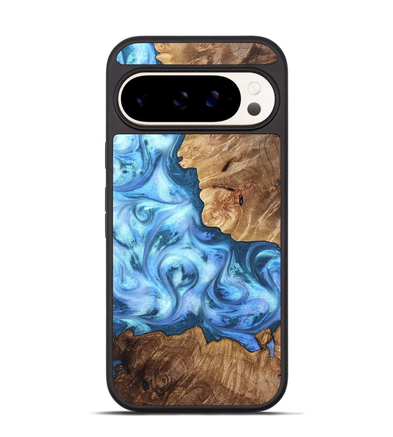 Pixel 9 Pro Wood Phone Case - Kiarra (Blue, 821207)