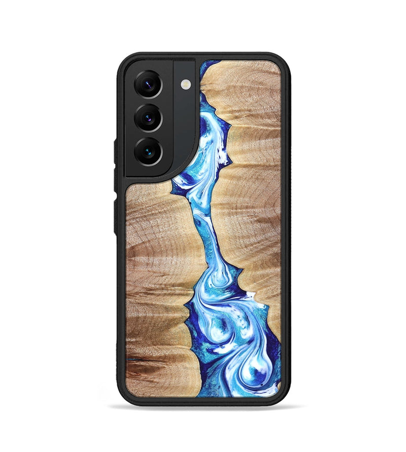 Galaxy S22 Wood Phone Case - Leyla (Blue, 821210)