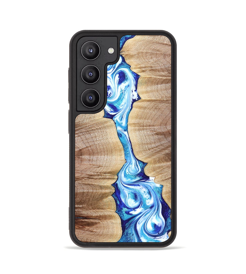 Galaxy S23 Wood Phone Case - Leyla (Blue, 821210)