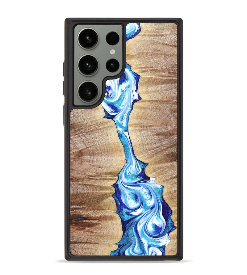 Galaxy S23 Ultra Wood Phone Case - Leyla (Blue, 821210)