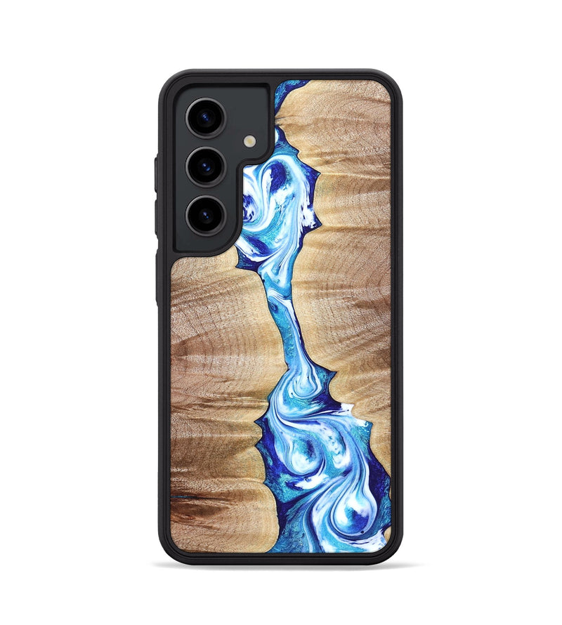 Galaxy S24 Wood Phone Case - Leyla (Blue, 821210)