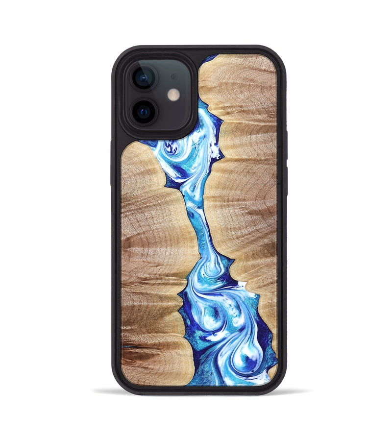 iPhone 12 Wood Phone Case - Leyla (Blue, 821210)
