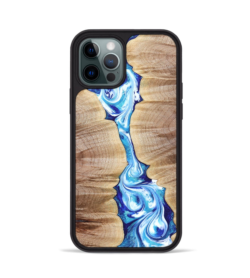 iPhone 12 Pro Wood Phone Case - Leyla (Blue, 821210)