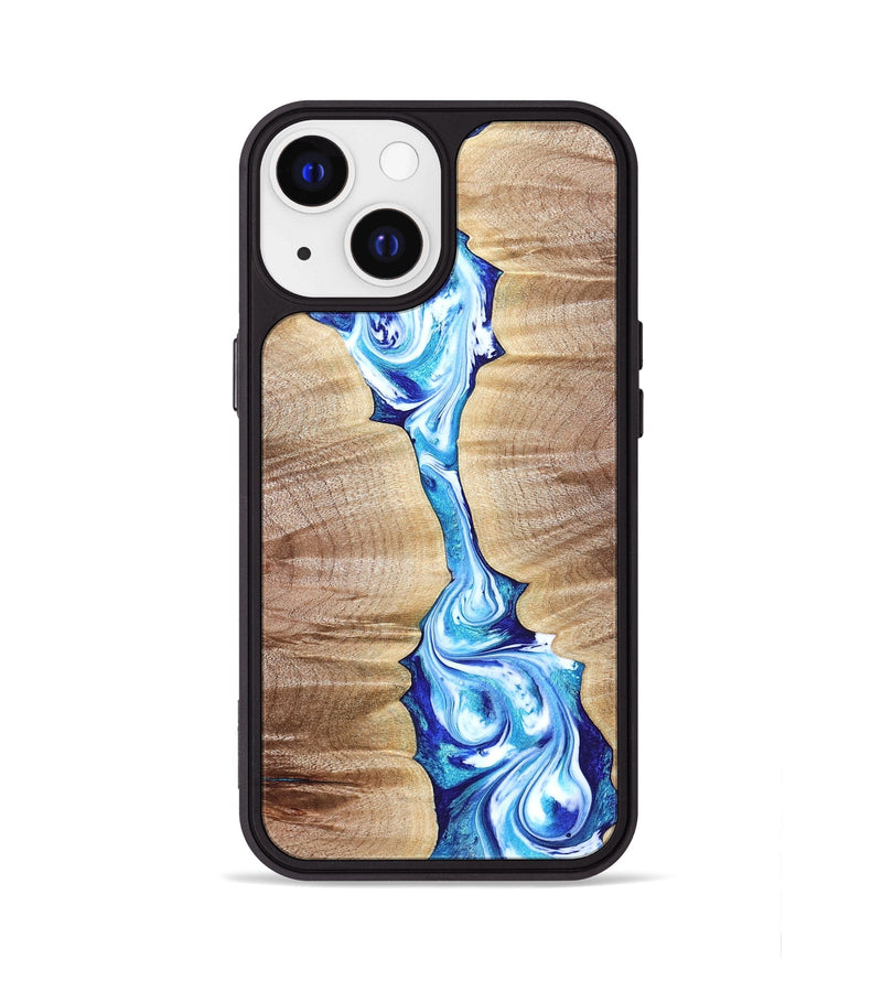 iPhone 13 Wood Phone Case - Leyla (Blue, 821210)