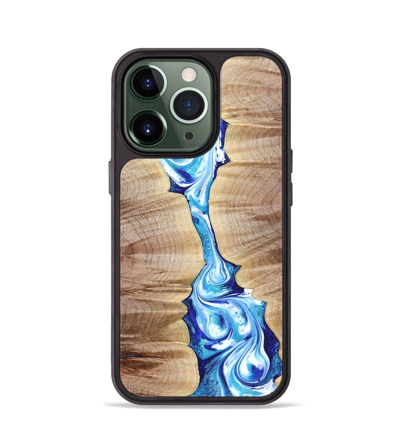 iPhone 13 Pro Wood Phone Case - Leyla (Blue, 821210)