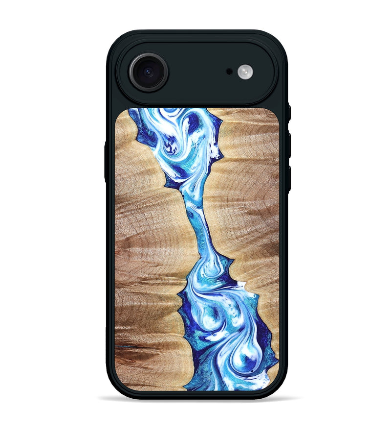 iPhone 17 Air Wood Phone Case - Leyla (Blue, 821210)