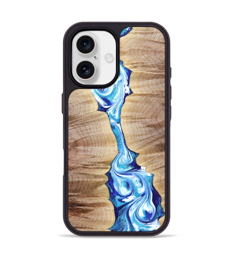iPhone 17 Wood Phone Case - Leyla (Blue, 821210)