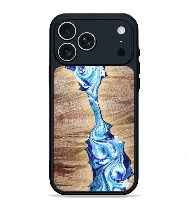 iPhone 17 Pro Max Wood Phone Case - Leyla (Blue, 821210)