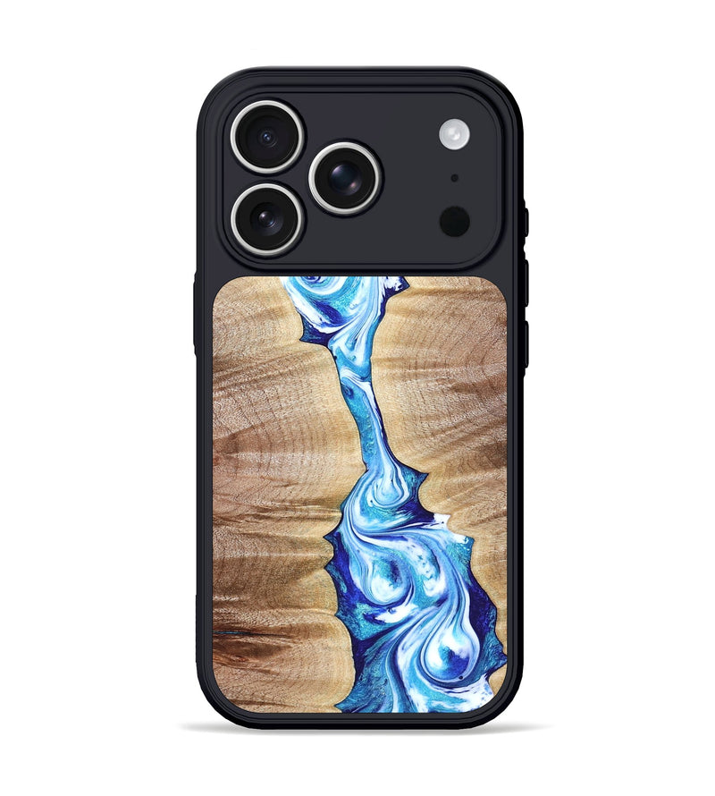 iPhone 17 Pro Wood Phone Case - Leyla (Blue, 821210)
