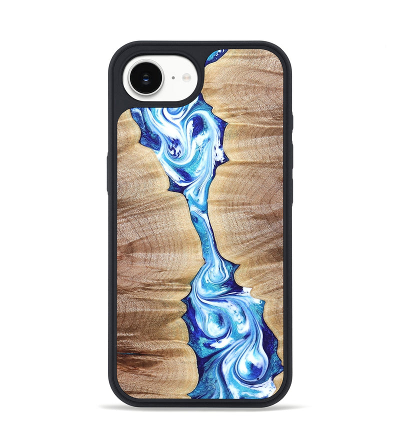iPhone 17e Wood Phone Case - Leyla (Blue, 821210)