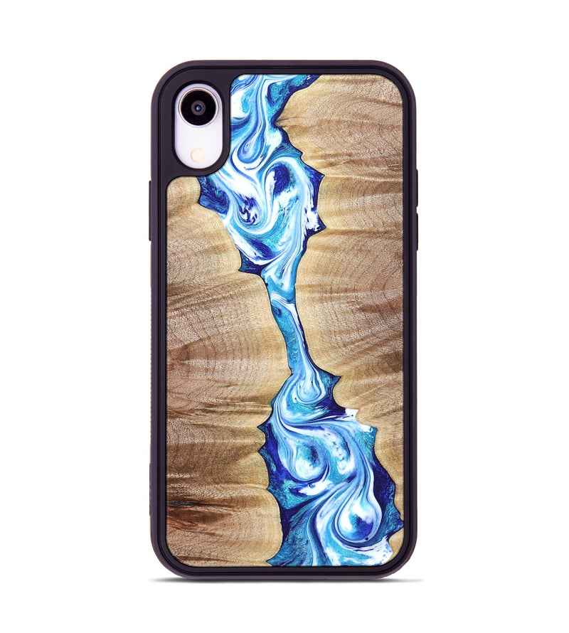iPhone Xr Wood Phone Case - Leyla (Blue, 821210)