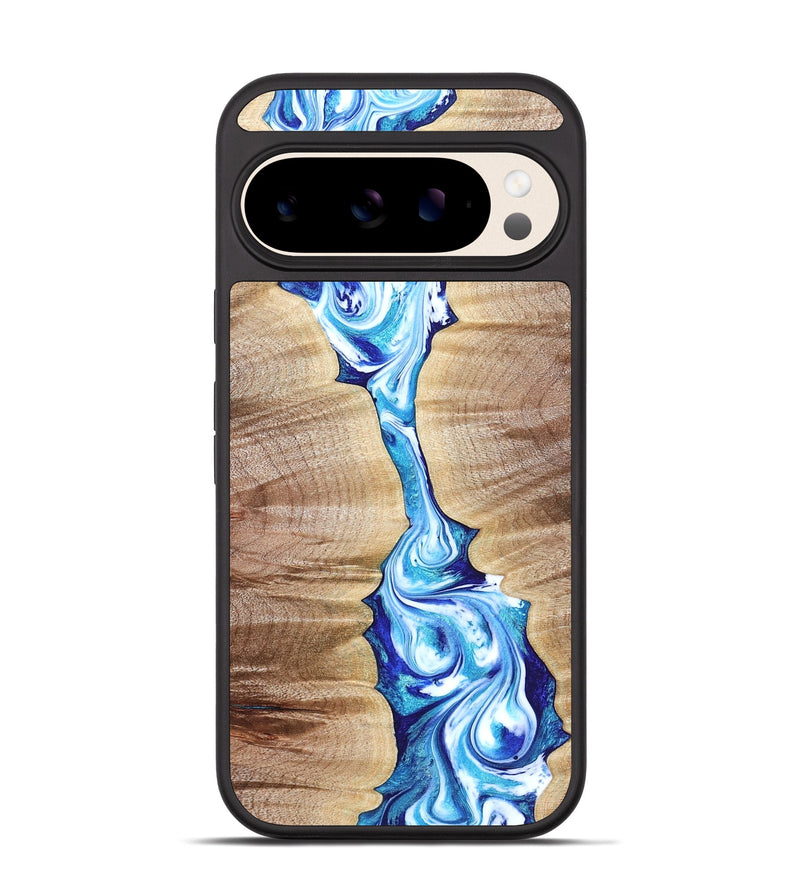 Pixel 10 Wood Phone Case - Leyla (Blue, 821210)