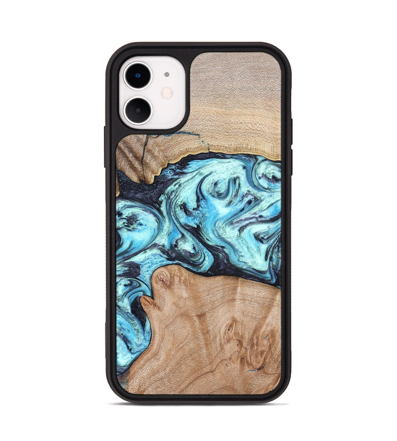 iPhone 11 Wood Phone Case - Silas (Blue, 821211)