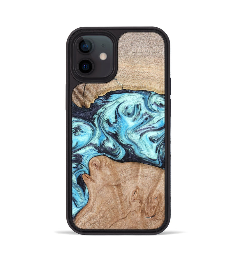 iPhone 12 Wood Phone Case - Silas (Blue, 821211)