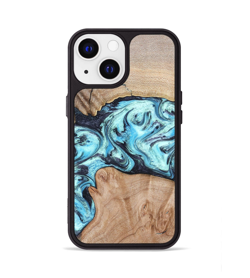 iPhone 13 Wood Phone Case - Silas (Blue, 821211)