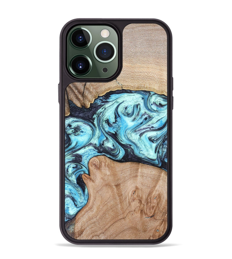 iPhone 13 Pro Max Wood Phone Case - Silas (Blue, 821211)