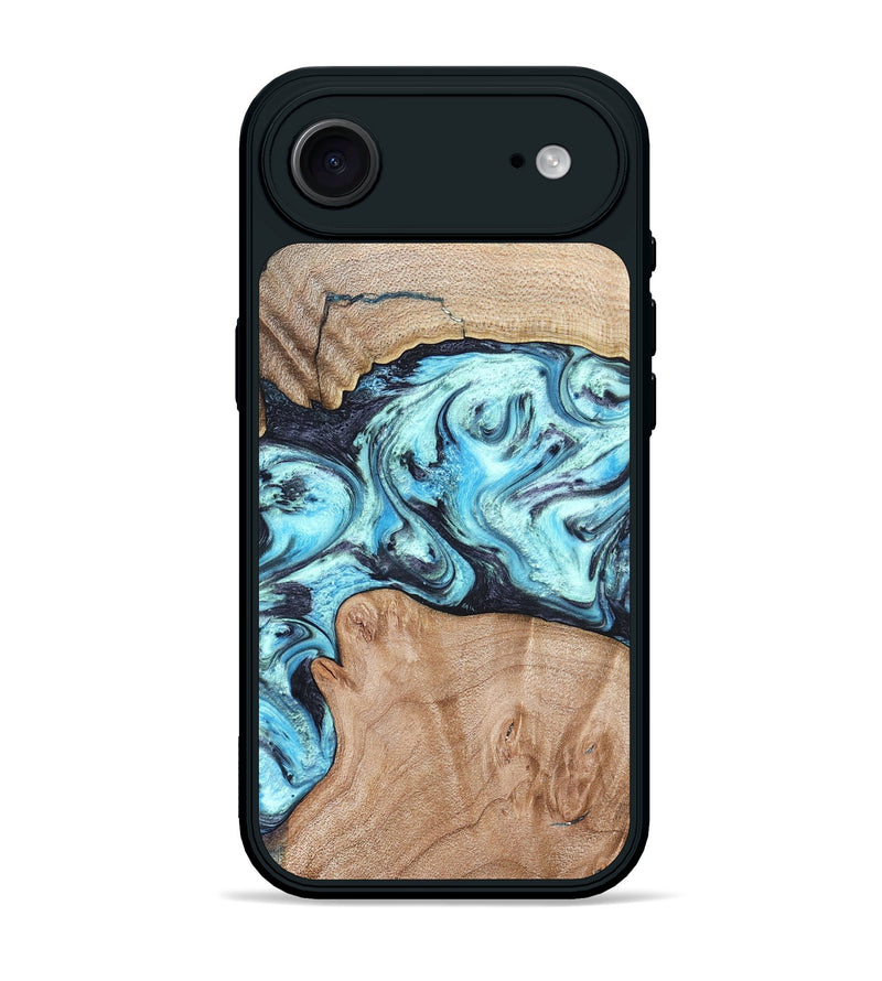 iPhone 17 Air Wood Phone Case - Silas (Blue, 821211)