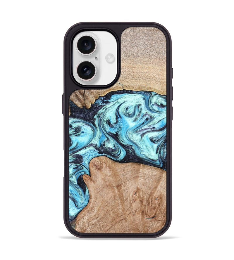 iPhone 17 Wood Phone Case - Silas (Blue, 821211)
