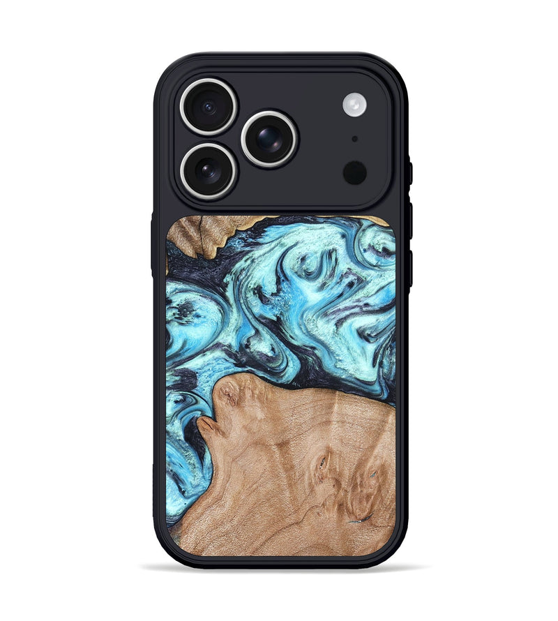 iPhone 17 Pro Wood Phone Case - Silas (Blue, 821211)