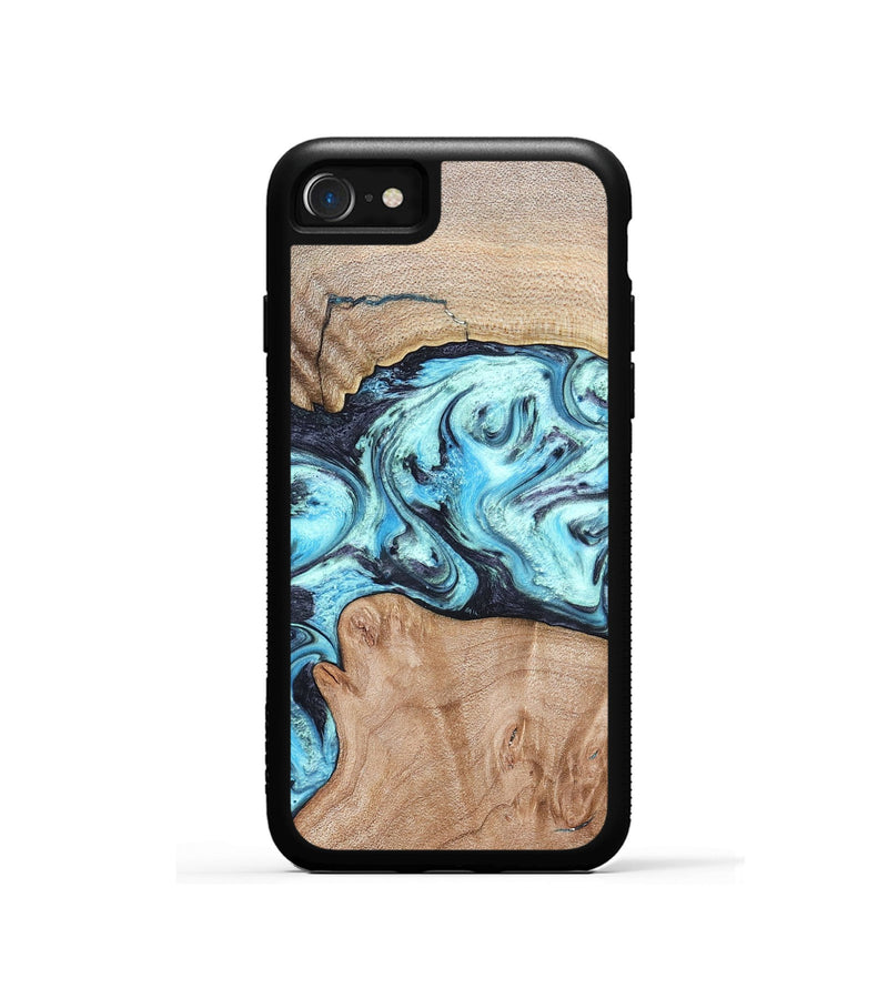iPhone SE Wood Phone Case - Silas (Blue, 821211)