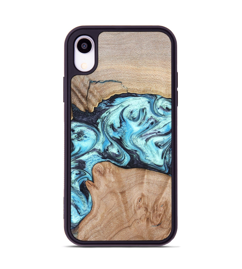 iPhone Xr Wood Phone Case - Silas (Blue, 821211)