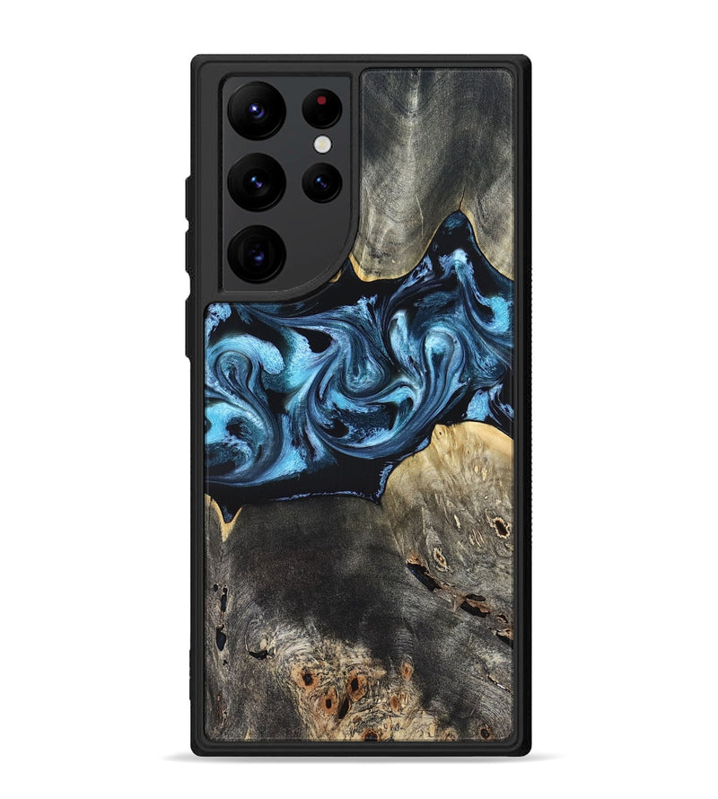 Galaxy S22 Ultra Wood Phone Case - Kacey (Blue, 821212)