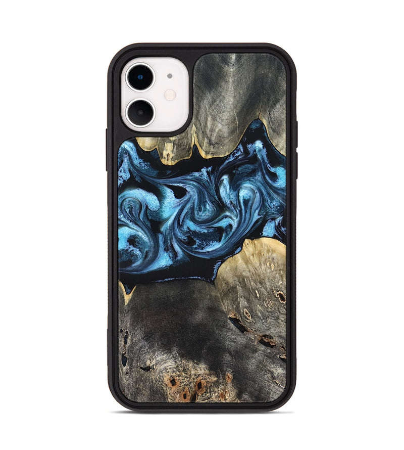 iPhone 11 Wood Phone Case - Kacey (Blue, 821212)