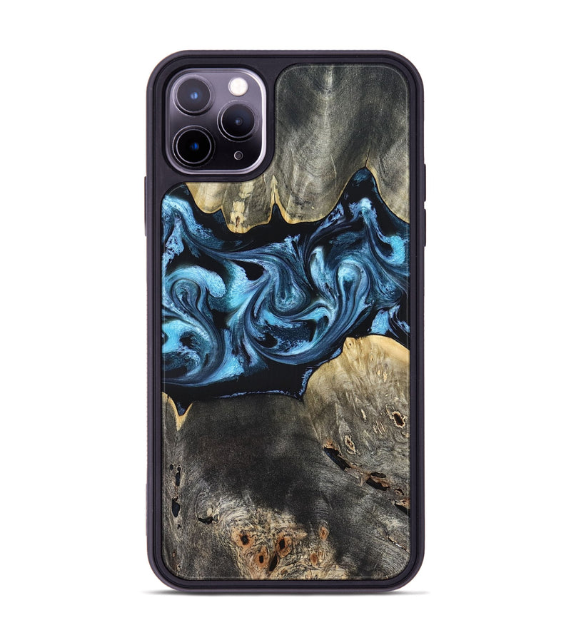 iPhone 11 Pro Max Wood Phone Case - Kacey (Blue, 821212)