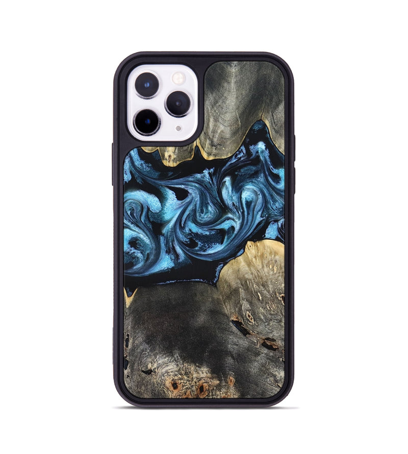 iPhone 11 Pro Wood Phone Case - Kacey (Blue, 821212)