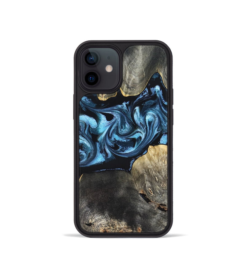 iPhone 12 mini Wood Phone Case - Kacey (Blue, 821212)