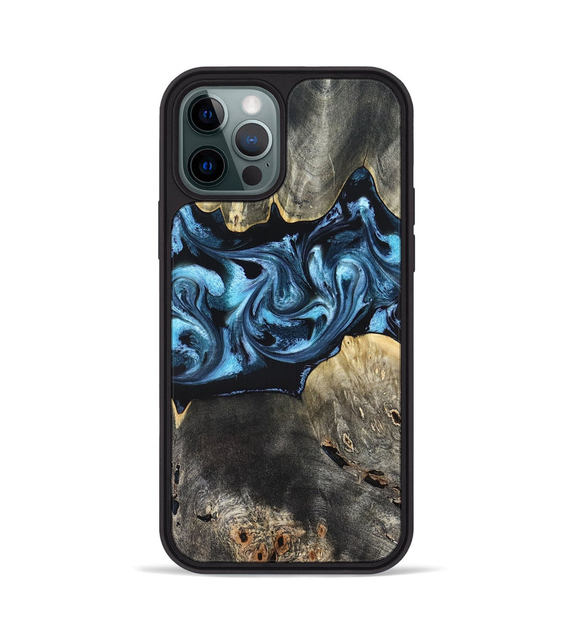 iPhone 12 Pro Wood Phone Case - Kacey (Blue, 821212)