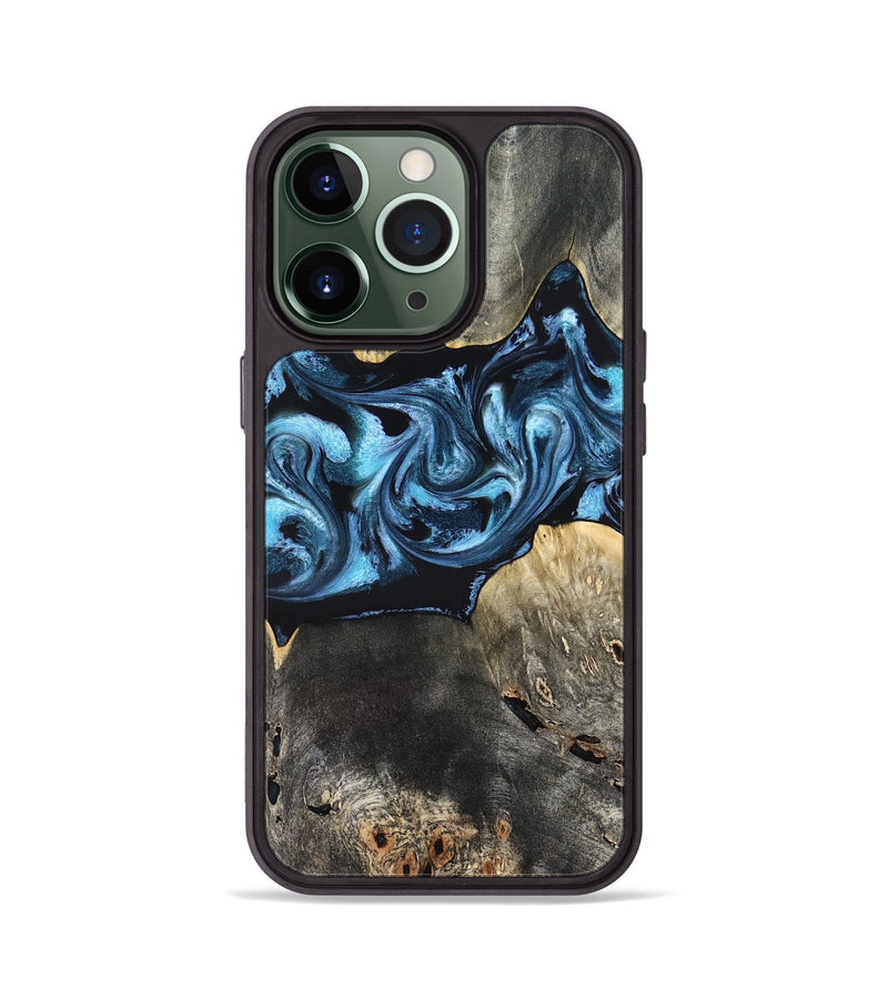 iPhone 13 Pro Wood Phone Case - Kacey (Blue, 821212)