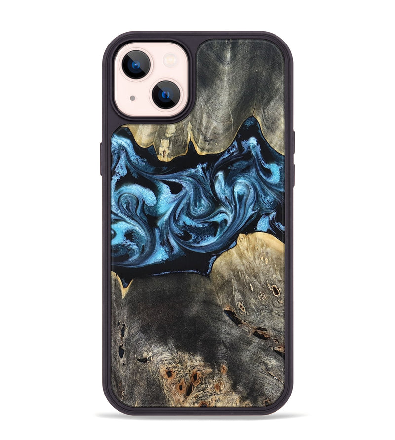 iPhone 14 Plus Wood Phone Case - Kacey (Blue, 821212)