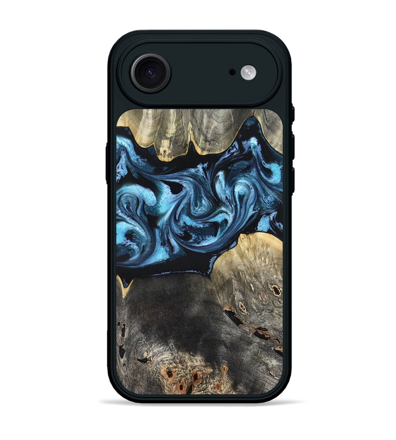 iPhone 17 Air Wood Phone Case - Kacey (Blue, 821212)