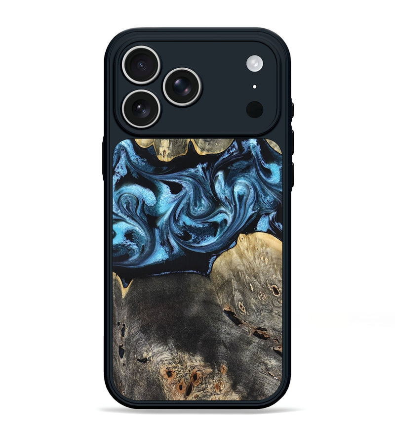 iPhone 17 Pro Max Wood Phone Case - Kacey (Blue, 821212)