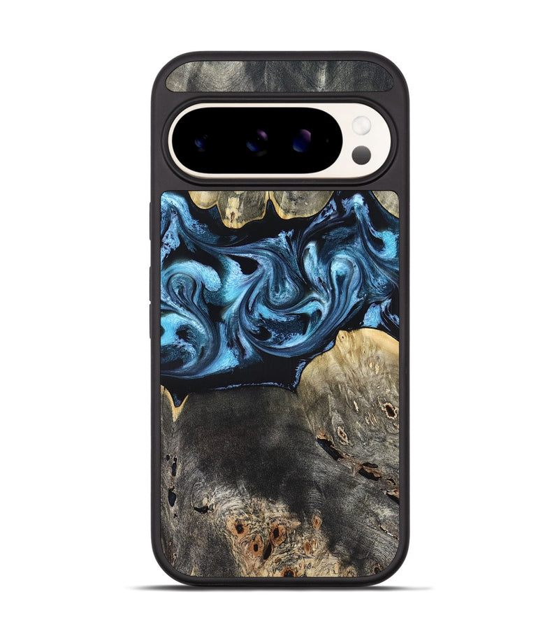 Pixel 9 Pro Wood Phone Case - Kacey (Blue, 821212)