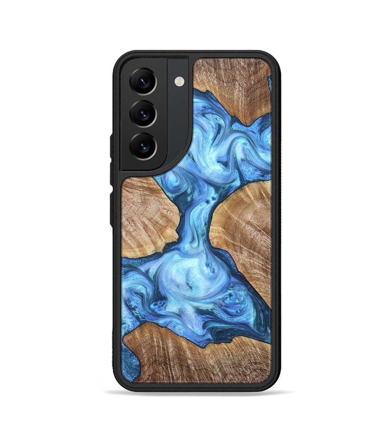Galaxy S22 Wood Phone Case - Weston (Blue, 821215)