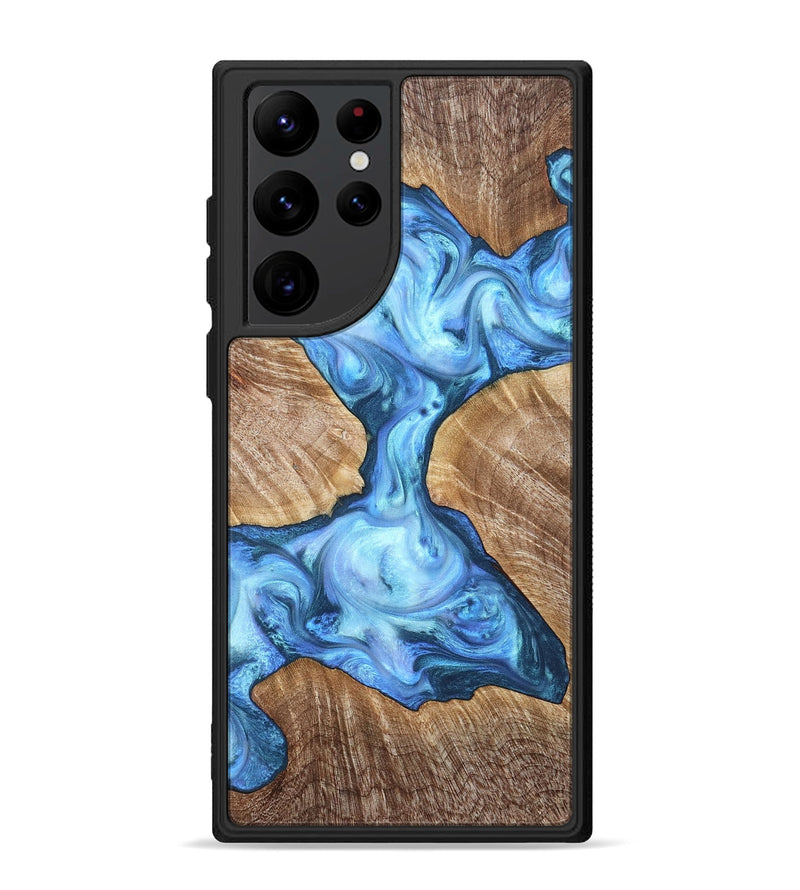 Galaxy S22 Ultra Wood Phone Case - Weston (Blue, 821215)