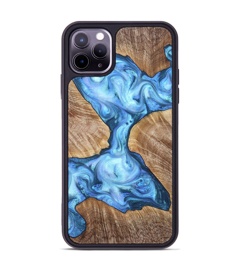 iPhone 11 Pro Max Wood Phone Case - Weston (Blue, 821215)