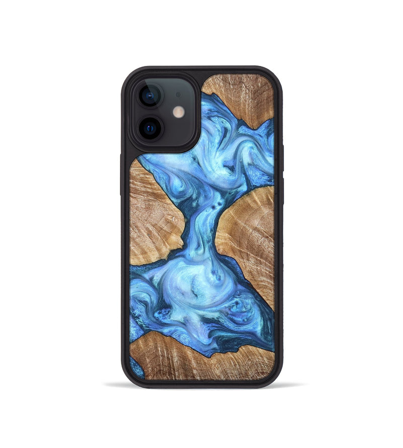 iPhone 12 mini Wood Phone Case - Weston (Blue, 821215)