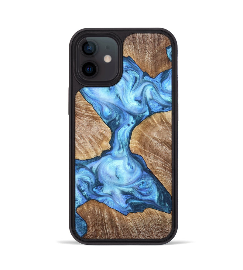 iPhone 12 Wood Phone Case - Weston (Blue, 821215)