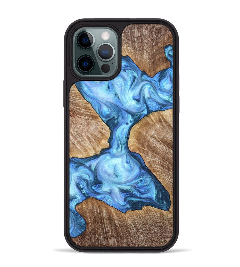 iPhone 12 Pro Max Wood Phone Case - Weston (Blue, 821215)