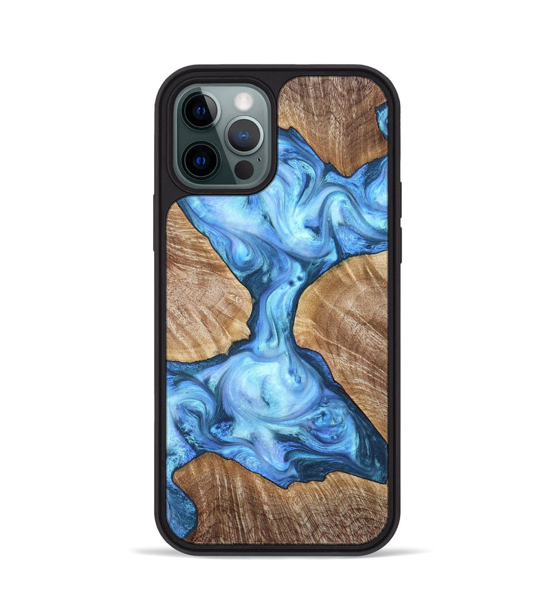 iPhone 12 Pro Wood Phone Case - Weston (Blue, 821215)